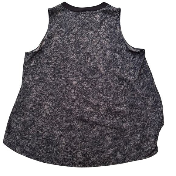 Athleta Zephyr Print Tank Top in Grey Black Python Loose 1X Active Athleisure - Picture 2 of 6
